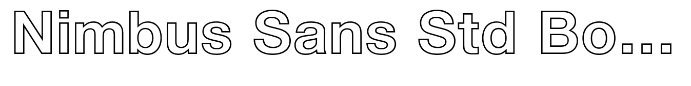 Nimbus Sans Std Bold Outline (D)